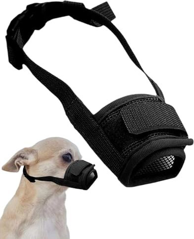 LOZTBUE 1 Stück Kurzer Maulkorb für kleine und mittlere Hunde, Chihuahua Shih Tzu Anti-Biss Maulkorb,Geeignet für Hunde mit einem Maulumfang von (Größe: M)