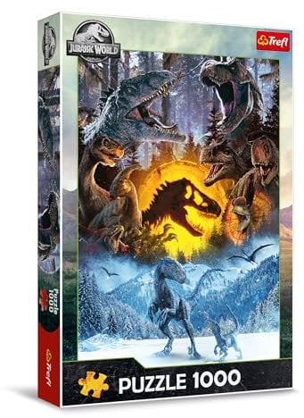 Trefl - Jurassic World, In der Welt von Jurassic Park - Puzzle 1000 Teile - Dinosaurier-Puzzle, für Erwachsene und Kinder ab 14 Jahren