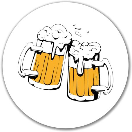 Huuraa Aufkleber Bierkrüge anstoßen Schützenfest Geschenk 10cm Bierkrüge Geschenkidee