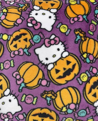 Northwest Hello Kitty Überwurfdecken, Violett mit Kürbisen, 152,4 x 177,8 cm
