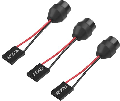 ELFJMZP Altoparlante interno per PC, scheda madre per BIOS Post Self Test Allarme Mini Plug Speaker a 2 pin con cavo da 6,5 cm (Injection-Molded Design) (confezione da 3)