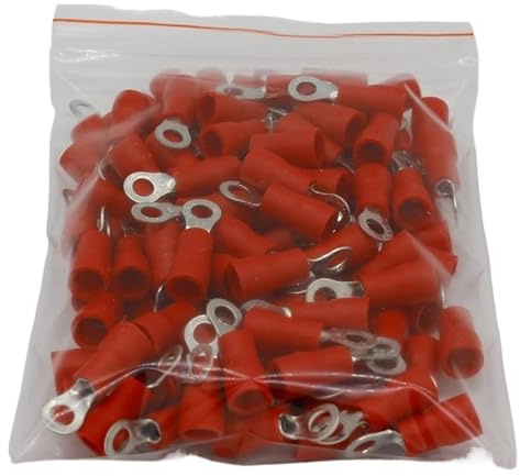 RV1.25-3 Roter Ring-isolierter Drahtstecker, elektrischer Crimp-Anschluss. Kabel 100 Stück RV1-3 RV