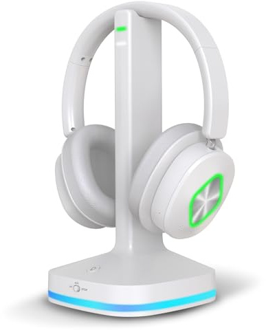 Earbay Funkkopfhörer für Fernseher, TV kopfhörer kabellos für Senioren mit Sender-Ladestation,Bluetooth 5.4 Over-Ear Kopfhörer mit 3 Audiomodi & ohne Audio-Verzögerung, Geschenk für Senioren/Eltern