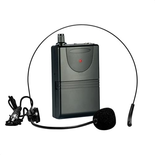 Ibiza - PORTUHF-HEAD - Kopfbügelmikrofon mit UHF 863MHz Taschensender - Batteriebetrieben - Drahtlos - Große Reichweite - Kopfbügelmikrofon