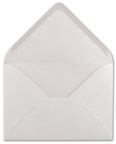 75 DIN C6 Briefumschläge Naturweiß - 11,4 x 16,2 cm - 120 g/m² Nassklebung Brief-Hüllen ohne Fenster für Einladungen von Ihrem Glüxx-Agent