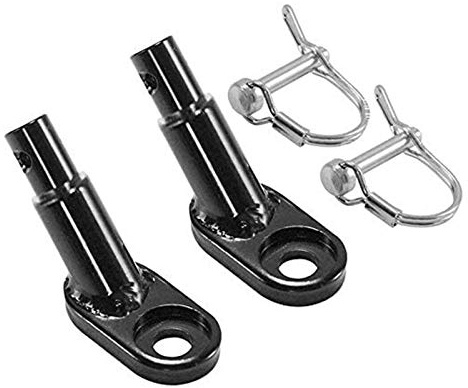 Bike Bicycle Trailer Coupler Replacement Steel Trailer Hitch Mount Adapter for Most Bike Trailers, Black-2PCS