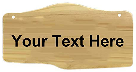 Apire, placa de madera personalizada, placa de dirección personalizada, doble cara, para casa, hotel, oficina, número, Madera, 5.9 L x 11.8 W