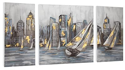 KunstLoft Acryl Gemälde 'Großer Aufbruch' 140x70cm mehrteilig Kunst