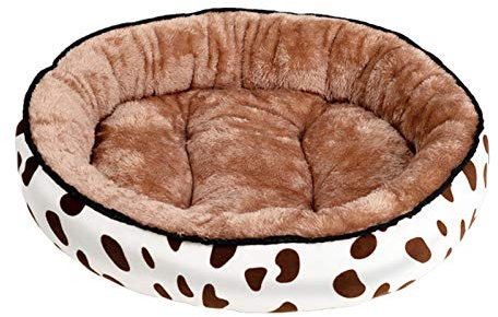 DAIHAN Hundebett Hundekissen Hundesofa Hundematratze Plüsch-Katzenbett Warme Weiche Bequeme Hundehütte Tierbett Katzensofa Haustier Schlafbettmatte Schlafen Bett,Kaffee,M (50 * 43CM)