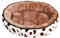 DAIHAN Hundebett Hundekissen Hundesofa Hundematratze Plüsch-Katzenbett Warme Weiche Bequeme Hundehütte Tierbett Katzensofa Haustier Schlafbettmatte Schlafen Bett,Kaffee,M (50 * 43CM)