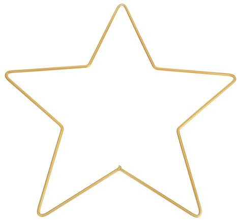 FAVOMOTO Pentagramm Geformte Makramee Zuhause - Stern Draht Kranz Rahmen Metall Stern Kranz Rahmen Draht Kranz Form Pentagramm Geformte Makramee Macht Ringe für Zuhause Neujahr Urlaub