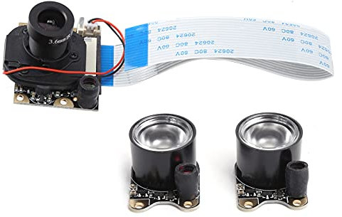 Dpofirs 5MP HD-Kameramodul IR-Cut mit Infrarotlicht, Sensorpixel, Automatischem Umschalten bei Tag und Dunkelheit, Kompatibel mit 3B + / 3B / 2B / 4B, OV5647 1080P(Kamera +