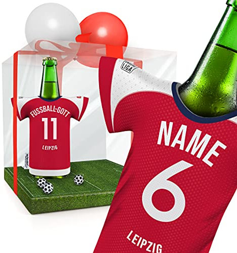 my fan shirt PERSONALISIERT Leipzig Trikotkühler Fanartikel Männer | Passend für Leipzig | Mann Freund Opa Bruder Geburtstag Weihnachts-Geschenk Wichtel Flaschenkühler by MYFANSHIRT.com