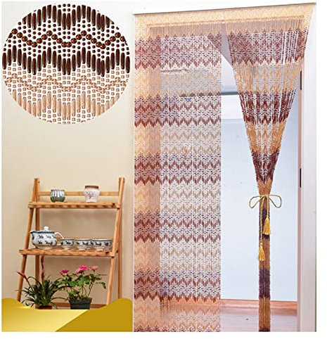 LIJINBO Perlenvorhang Türvorhang,Plastik-Vinyl-Perlen-Vorhänge Türschnitzelvorhang For Türen/Schränke Home Decor Perlen-Trim-Valance-Vorhang Tür-Teilen, 28 Größen, 2 Farben