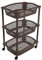 AC - Carrito Verdulero. Carrito de Cocina con 3 Niveles - Modelo HG - Estrecho con Ruedas, estantería para Cocina y baño, Ahorra Espacio, para Espacios reducidos - Color Marrón