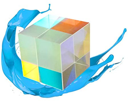 ULTECHNOVO Glaswürfel Tripelprisma Galt An Bord Physik Lehrt Dekorationskunst Farbwürfelprisma Prisma X-würfel X Würfelprisma Prismenwürfel Cmy Würfel Kind Unterrichtsmaterialien Kristall
