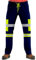 NOROZE Pantaloni da Lavoro di Sicurezza da Uomo ad Alta visibilità con Nastro Fluorescente Riflettente ad Alta visibilità Pantaloni da Lavoro (L, Stile 2: Verde Fluo/Blu Marino)