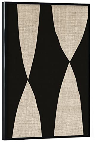 artboxONE Poster mit schwarzem Rahmen 75x50 cm Abstrakt Linen Collection - Kesha - Bild japandi Art Einrichtung