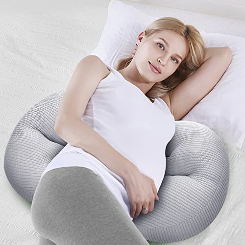 JIAHG Schwangerschaftskissen Mutterschaftskissen Damen Schwangere Kissen zum Schlafen Schwangerschaftskissen Keil Bauch Keil Kissen Seitenschläferkissen Schlafkissen Bauchkissen