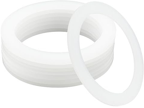 Kemcatui 8 guarnizioni in silicone per uso alimentare, guarnizioni di ricambio in silicone trasparente, per barattoli di conservazione a bocca normale (diametro interno: 55 mm)