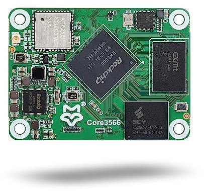 LUCKFOX Core3566102032 Module, Features Rockchip RK3566 Quad Core Processor, with 2GB LPDDR4 SDRAM Memory, 32GB eMMC, Dual Band(2.4GHz/5.0GHz) WiFi, BT5.0, Compatible with Raspberry Pi CM4 Baseboard