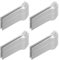 Acan Tradineur - 4 Paquetes de 100 Tenedores de plástico - Material Reutilizable y reciclable - Longitud de 16,5 cm - Color Blanco - Total 400 Uds