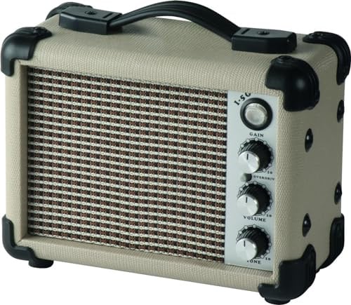 EKO GUITARS - I-5G WHITE, Amplificatore per Chiatarra Elettrica, Alimentato a Batteria, Due Canali, Ingresso MP3 / PC / Altro, Colore Bianco