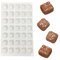 duoyif Moule à Chocolat Carré 35cavités Moule à Chocolat Carré En Silicone Moule à Bonbons Carré Moule à Gâteau Cube 3D Pour Faire Des Chocolats Carrés Glaçons Pralines Décorations Gâteaux (B)