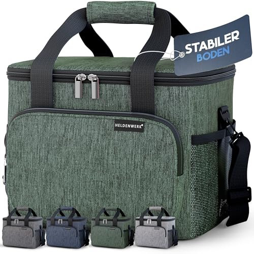 HELDENWERK Bolsa isotérmica grande plegable – Nevera aislada, bolsa térmica a prueba de fugas e impermeable – Bolsa para el almuerzo de picnic, bolsa de desayuno, bolsa térmica, bolsa aislante