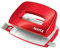 Leitz WOW Mini-Locher aus Metall, Für 10 Blatt, Anschlagschiene mit Formatvorgaben, Für Büro, Home Office & Schule, Metallic-Rot, 50601026