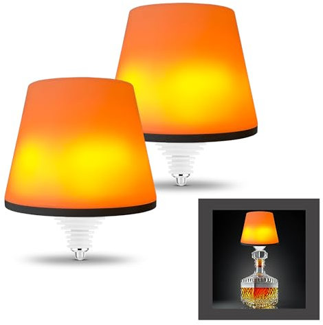 REV LAMPRUSCO FLAME SPARSET 2x LED Akku Flaschenlampe – Touch Tischlampe kabellos 130lm 2W 4000mAh - Flaschenlicht dimmbar mit Kerzenlicht-Modus & IP54 Spritzwasserschutz