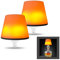 REV LAMPRUSCO FLAME SPARSET 2x LED Akku Flaschenlampe – Touch Tischlampe kabellos 130lm 2W 4000mAh - Flaschenlicht dimmbar mit Kerzenlicht-Modus & IP54 Spritzwasserschutz