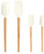 Bekecidi 4 PCS Silicone Spatula Set, Wood Handled Silicone Spatula Heat Resistant Spoon Spatula Silicone Kitchen Utensils for Cooking, Baking and Mixing (White)