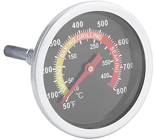 Grillthermometer mit genauer Temperaturanzeige, Edelstahl BBQ Thermometer mit Messbereich von 50 bis 800℃