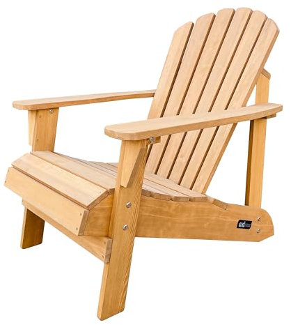 AXI Carmen Adirondackstuhl aus Holz in Goldgelb | Gartenstuhl/Loungestuhl/Adirondack Stuhl/Chair aus Holz für 1 Person mit Armlehnen & hoher Rückenlehne | 90,5 x 78,4 x 93 cm