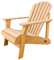 AXI Carmen Adirondackstuhl aus Holz in Goldgelb | Gartenstuhl/Loungestuhl/Adirondack Stuhl/Chair aus Holz für 1 Person mit Armlehnen & hoher Rückenlehne | 90,5 x 78,4 x 93 cm.