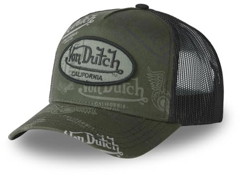 Von Dutch Kappe für Damen und Herren, Trucker-Kappe, verstellbar, kaki, Einheitsgröße