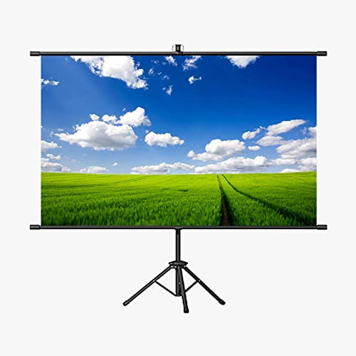 SnamicE Pantalla de proyector móvil con Soporte - Pantalla de proyección Plegable portátil HD 4:3/16:9 Pantalla de proyección para Interiores y Exteriores, para Cine en casa, campamentos y,72inch 4:3