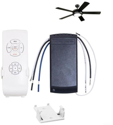 Kit di controllo remoto per ventilatore da soffitto wireless, timer wireless, telecomando intelligente per regolare la velocità del vento, ventilatore da soffitto a sospensione, per hotel luminosi