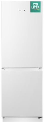 Heinrich´s Kühlgefrierkombination 175Liter, XXL, kühlschrank mit gefrierfach, Kühlvolumen 122L, Gefrierfach 53L, leise 39dB,große Tiefkühlboxen, 7 Temperaturstufen (Energieklasse D, Weiß)