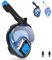 Luziyun Mascara Snorkel Mascara Buceo Mascara Snorkel Adulto Position de La CaméRa Panoramique à 180 ° Mascara Buceo Adulto con Soporte de CáMara Desmontable, Máscara de Esnórquel (XL)