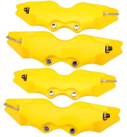 OUNONA 2sets Coperture Per Pinze Freno Gialle in Stile Per Pinze Freno Anteriori e Posteriori Per Auto Protezione Completa