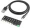HKY Cable USB universal de 1,8 m, 9 en 1 a conector hueco, cable adaptador con 9 conectores para JBL Charge 1 2 3, Flip 2 3 4, para TV Box, Philips Hue Hub, para OOONO CO-Driver NO2 para coche