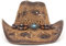 Adult Men Women Summer Casual Beach Hat, Bead Decor Top Hollow Out Straw Cowgirl Cowboy Hat for Vacation (02Dark Coffee, ONE Size)
