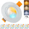 MATO 6x LED Einbaustrahler 230V Dimmbar 5W - 30° Schwenkbare, flache Spots 75mm Lochmaß - IP20 Einbauleuchten Deckenspots für Innenräume - Einbauspots Lichtfarbe umschaltbar, CRI 90+, 510lm