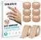 8 Rollen Elastisches Selbstklebendes Fingerband, Elastisches Tape Wasserfest, Schmutzabweisendes, Schmale Haftbandage Selbsthaftend für Sie Zu Tragen und Zu Speichern(Hautfarben)
