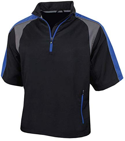 Proquip Golf Mens Zephyr Wind Shirt - Black/Surf/Pewter - S