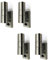 4x Hochwertige Edelstahl-Wand-Leuchte Bornholm mit Sensor, Up-/Down-Light, Fassung je 2 x GU10, je max. 35W, H: 21,5cm Eingangs-Balkon-Terrassen-Lampe-Strahler