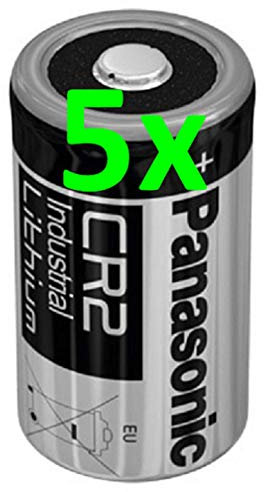 5X Panasonic Lithium Batterie CR2 3V 850mAh CR17355, DLCR2, EL1CR2, CR15H270 AKKUman Set (5er)