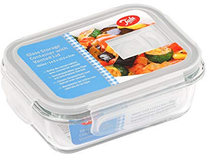 Tala 350ml Cook and Store Baking Dish, Glass Ovenproof Roasting Dish with Vented Airtight Snap Lock Lid, Oven-Safe Baking Dish Microwave, Fridge, Freezer and Dishwasher Safe